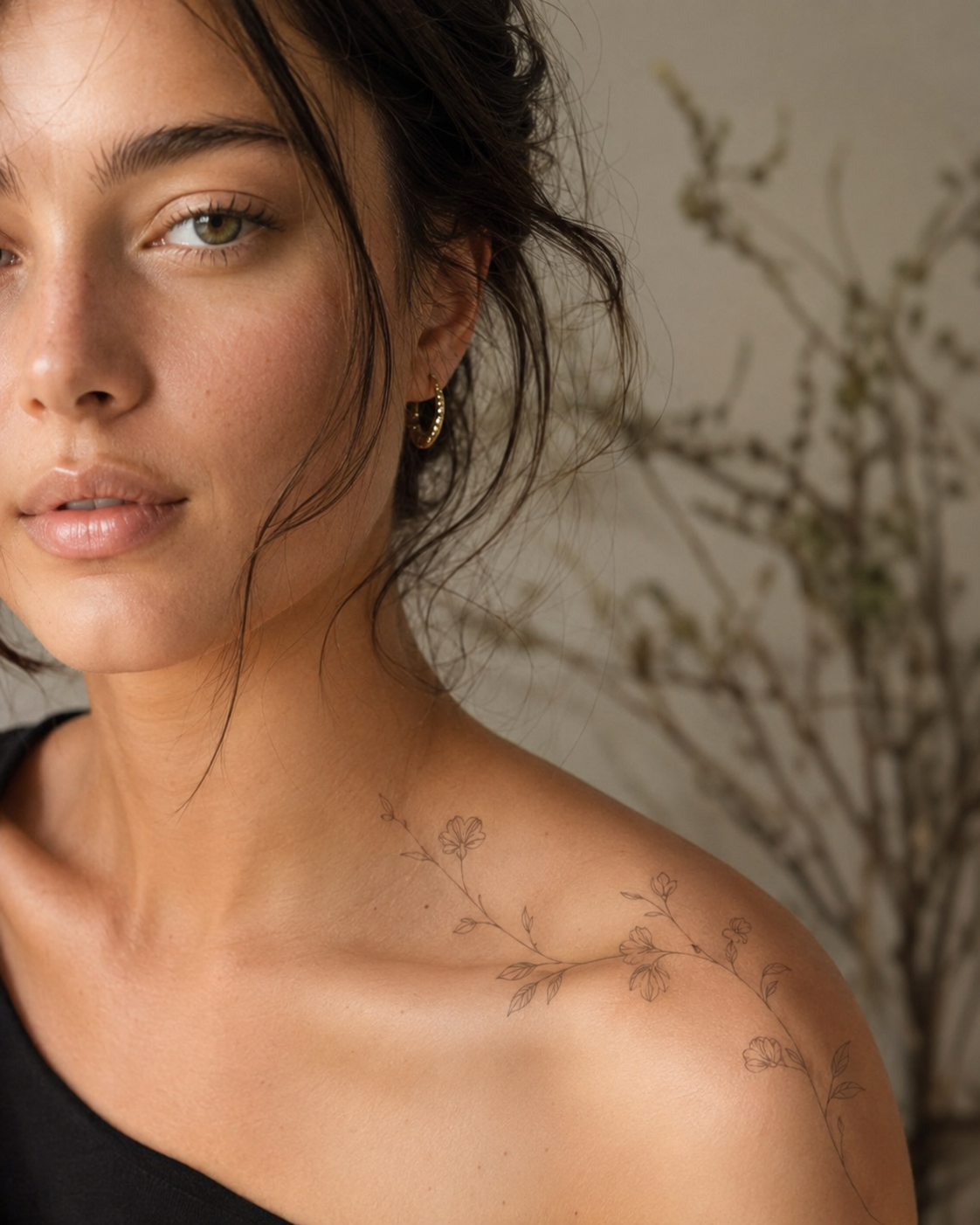 Fine line tattoo detail